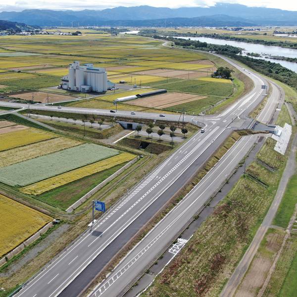 一般県道余目松山線道路改良工事のイメージ画像