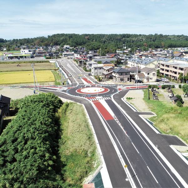 市道錦町坂野辺新田線外道路改良工事のイメージ画像